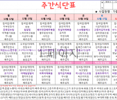 12월2주 식단표