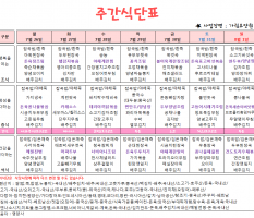 7월 5주차 주간식단표