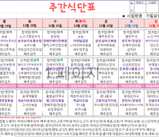 12월3주 식단표